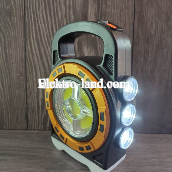 LED лампа HB-6678 фонарь аккумуляторный диодный фонарик на солнечной батареи, прожектор